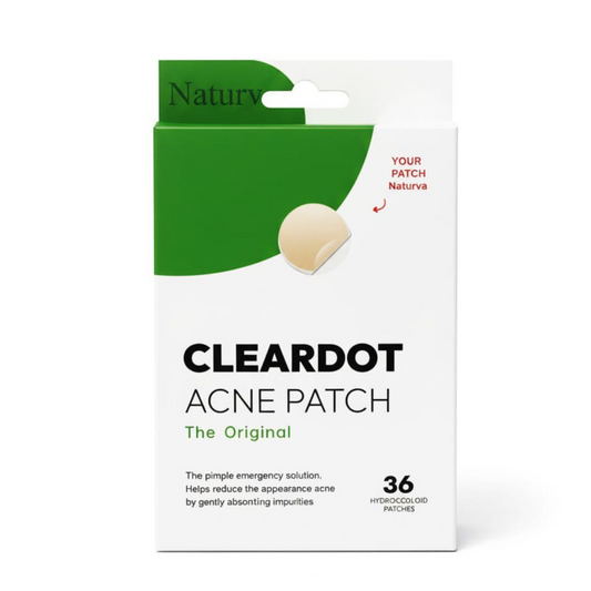 Naturva ClearDot Acne Patches for Face – 36 Hydrocolloid Pimple Patches | Fast Healing, Invisible Zit Stickers for Overnight Blemish Care | Protects from Dirt & Absorbs Impurities – 12mm Waterproof Spot Patch