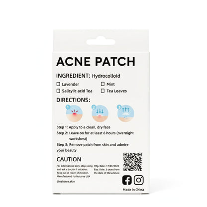 Naturva ClearDot Acne Patches for Face – 36 Hydrocolloid Pimple Patches | Fast Healing, Invisible Zit Stickers for Overnight Blemish Care | Protects from Dirt & Absorbs Impurities – 12mm Waterproof Spot Patch